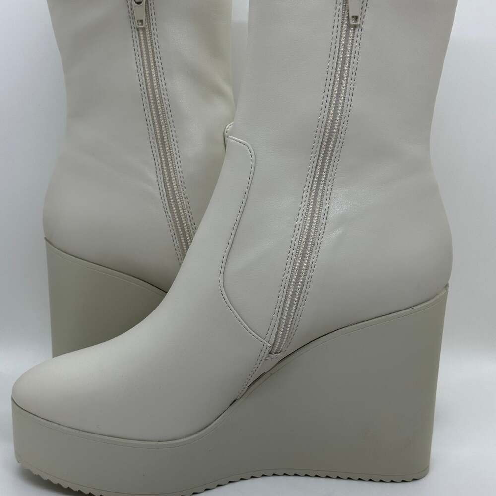 NEW! Steve Madden Witness Wedge Bootie in Bone - Picture 7 of 9